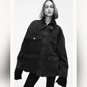 Faded Black Oversized Denim Jacket - XXL - Never Worn - Amazing!